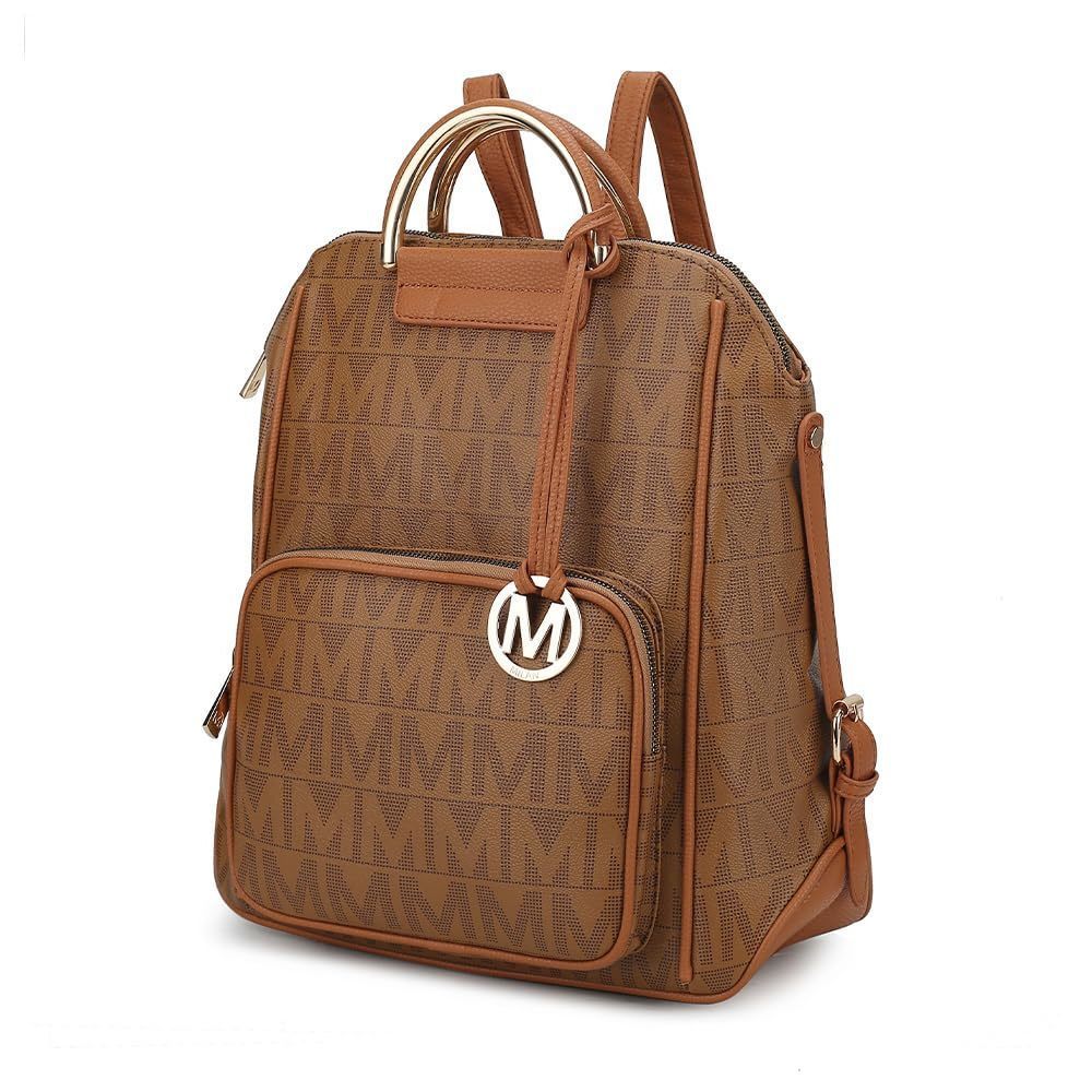 Signature Women Backpack, Vegan Leather Travel Bag Top-Handle Fashion🤟